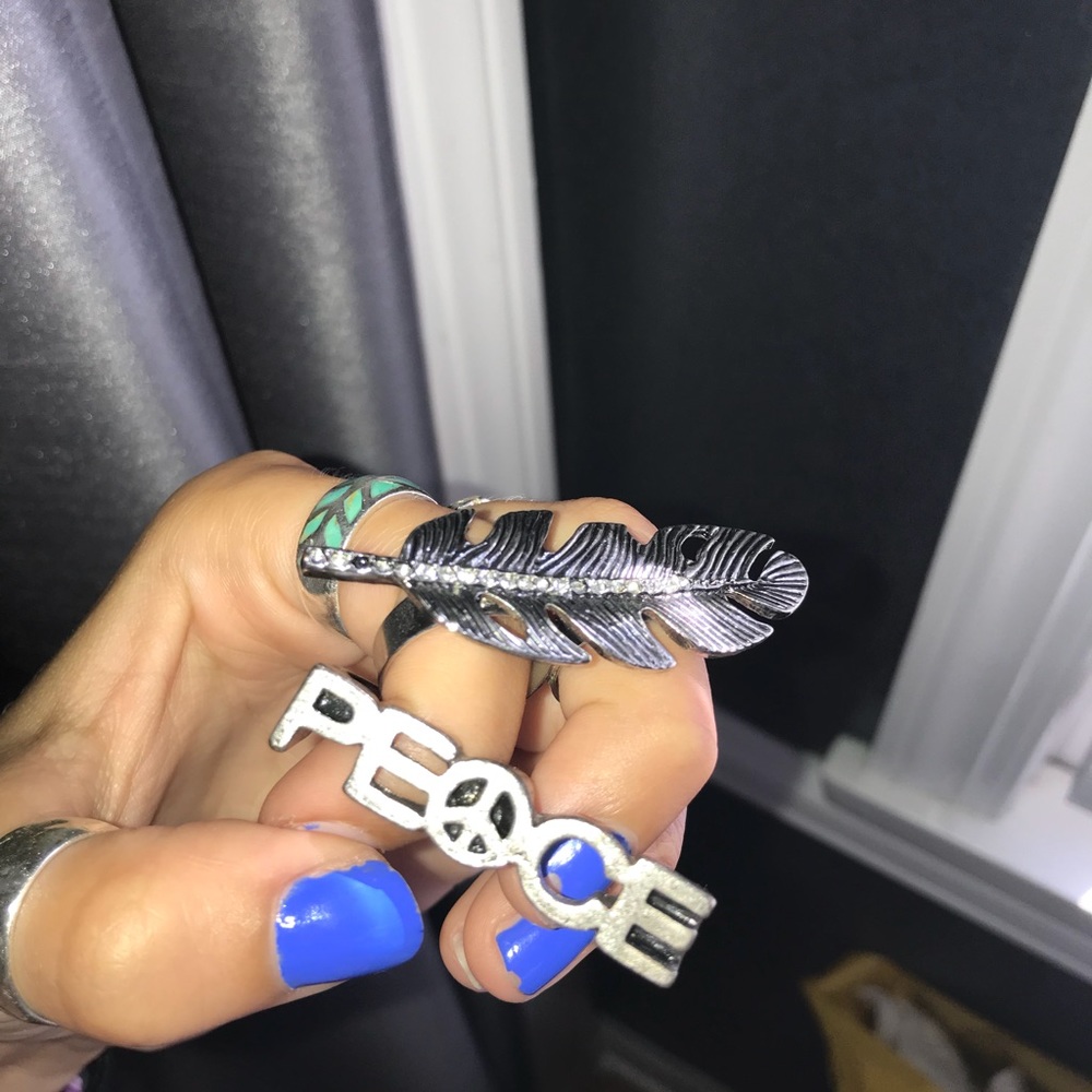 2 double rings & 2 regular rings
